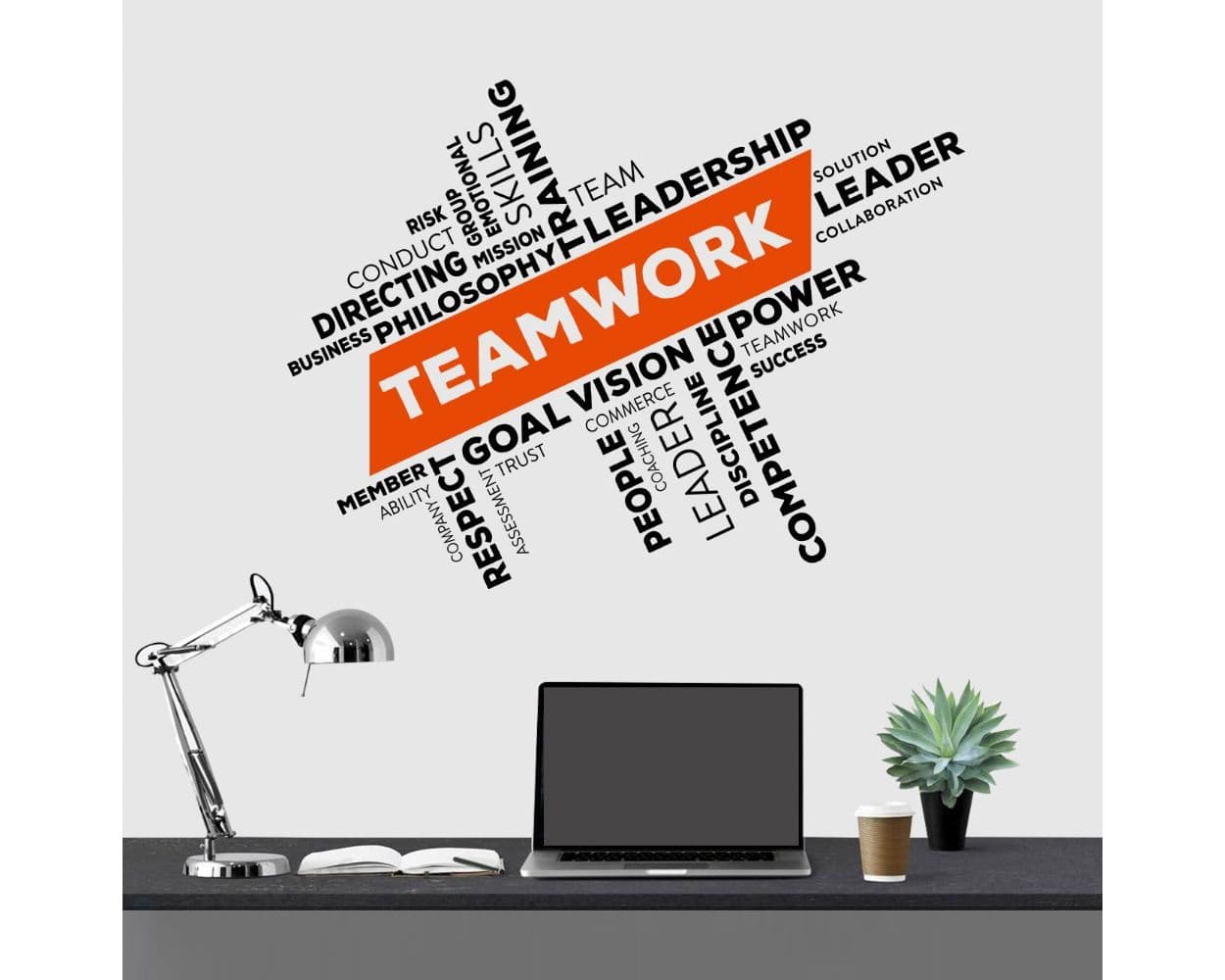 Teamwork workplace Inspirational Quote Office Wall Art | Motivational ...
