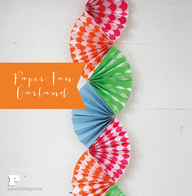 DIY Paper Fan Garland: Lovely Tutorial from... - Motley Days