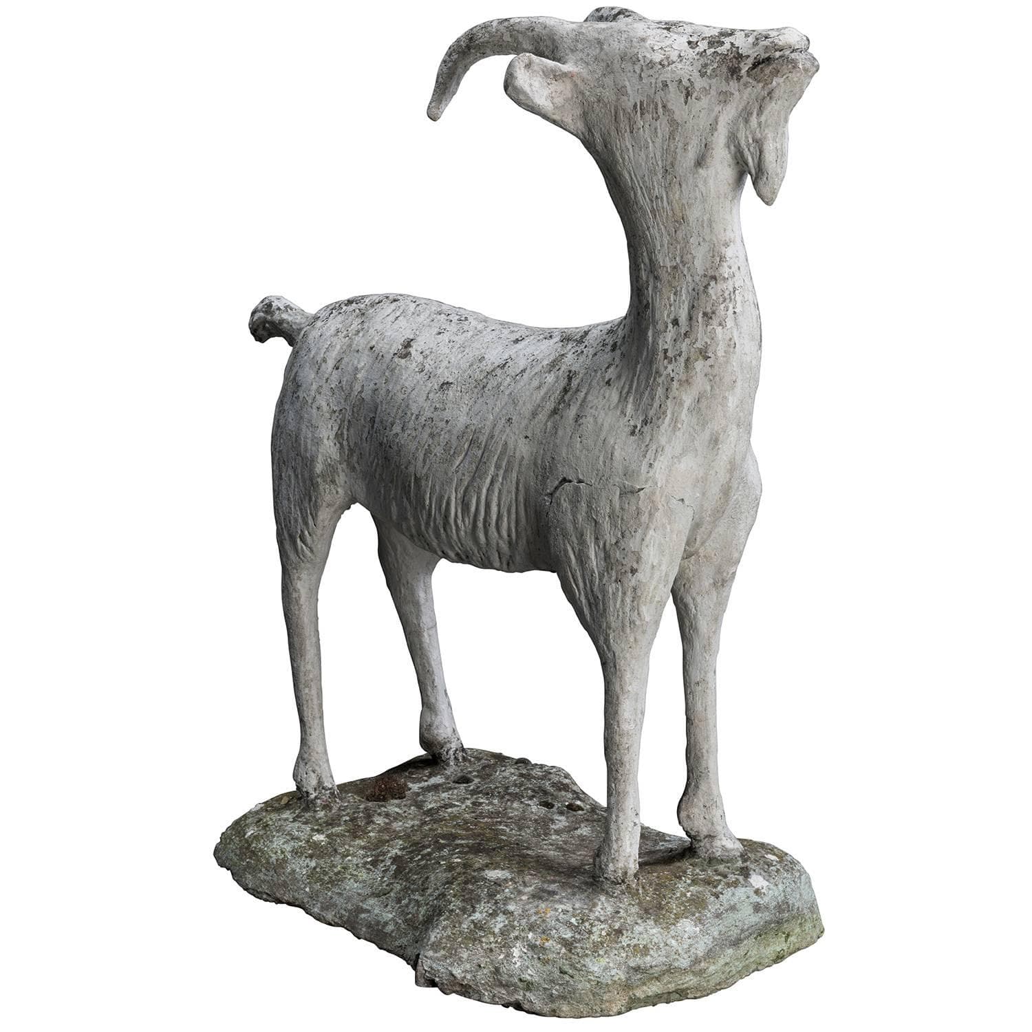 Cast Stone Goat Garden Statue at 1stDibs | concrete goat statue, goat ...