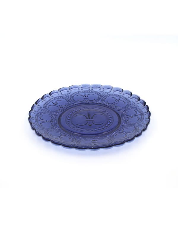 Indigo Glass Salad Plate - Abbey Party Rents - Reliable. Responsive ...