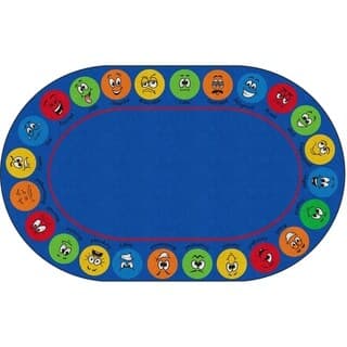 Flagship Carpet Kids Nylon My Many Feelings Classroom Seating Rug - 7'6 ...