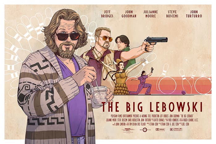 The Big Lebowski by Joe Kim - Home of the Alternative Movie Poster -AMP-