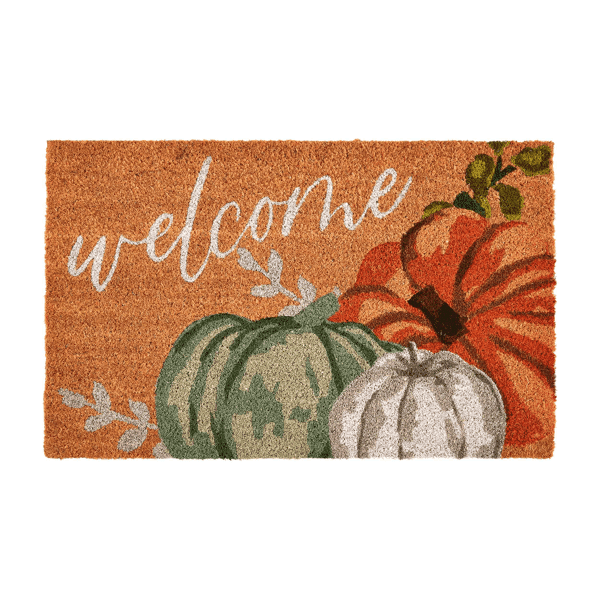 Pumpkin Coir Door Mat | Mud Pie