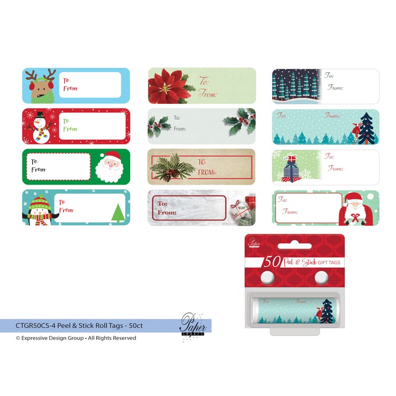 Paper Images Assorted Peel N Stick Holiday Gift Tags - PaintPlace New York