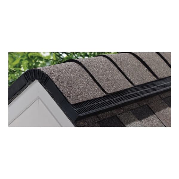 VentSure VS4N Ridge Vent, 4 ft L, 15 in W, Plastic, Black