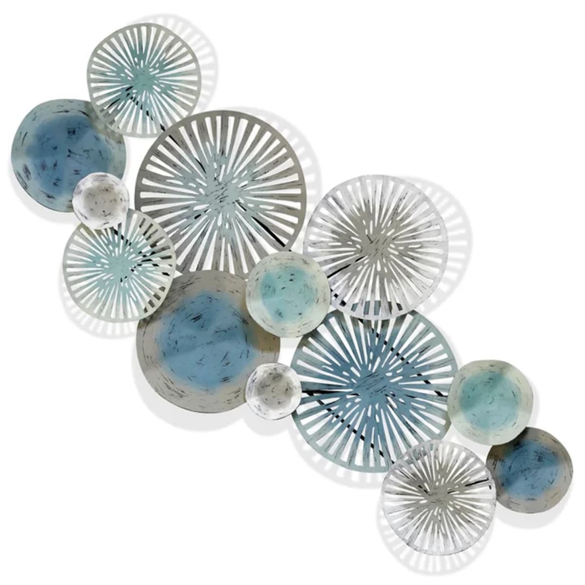INDIGO PLATES METAL WALL ART