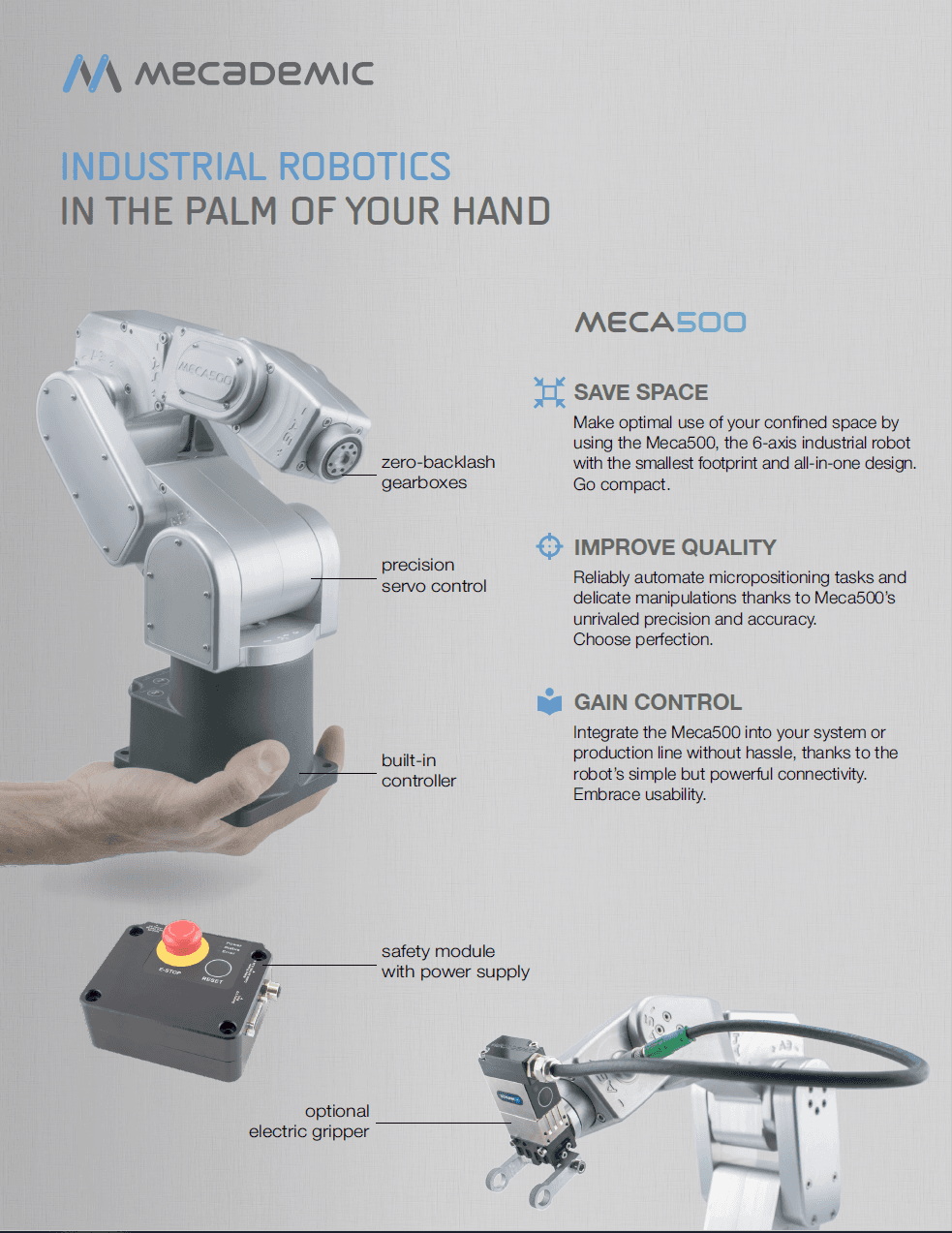 Mecademic Robot | The World's Smallest 6-Axis Robot | Gibson