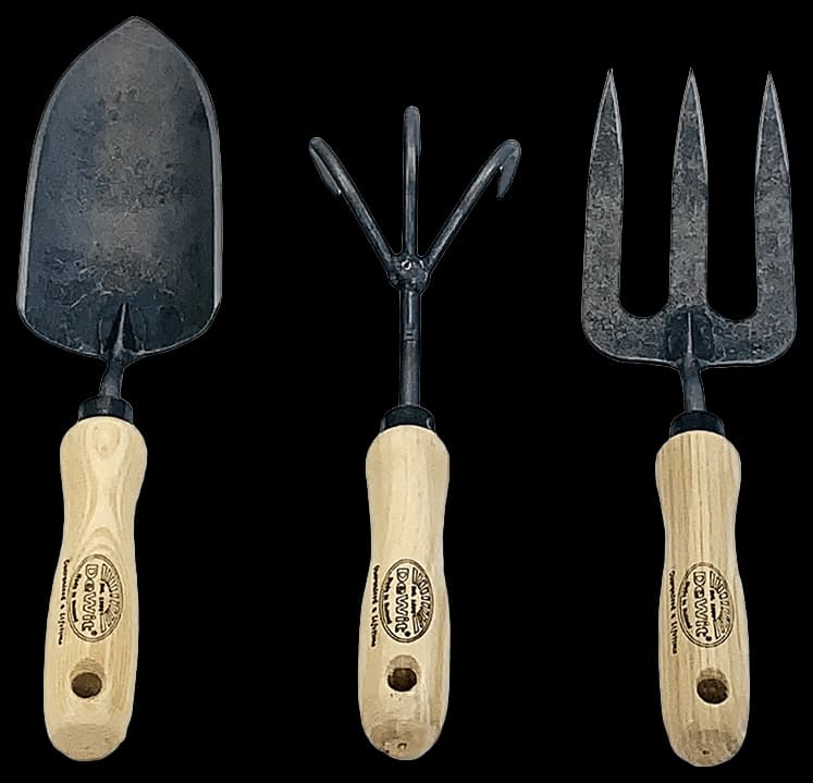 DeWit 3-Piece Garden Tool Set - Hand Trowel, Cultivator and Cape Cod ...