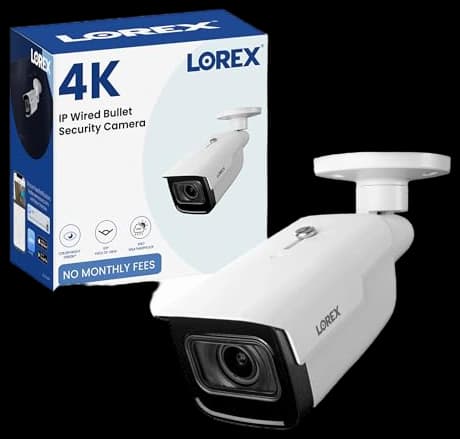 Lorex LNE9252B Indoor/Outdoor 4K Ultra HD Nocturnal 3.0 Smart IP PoE Network Dome Camera,30FPS, Listen-in Audio, 150ft IR Night Vision