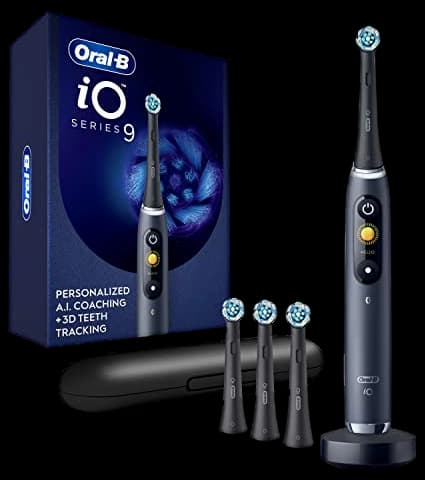 Braun Oral-B iO Series 9 Rechargeable Electric Toothbrush, Black Onyx ...