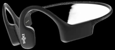 Shokz OpenSwim (Aftershokz Xtrainerz) Swimming MP3 - Bone Conduction MP3 Waterproof Headphones for Swimming - Open-Ear Wireless Headphones, No Bluetooth, with Nose Clip and Earplug (Black)