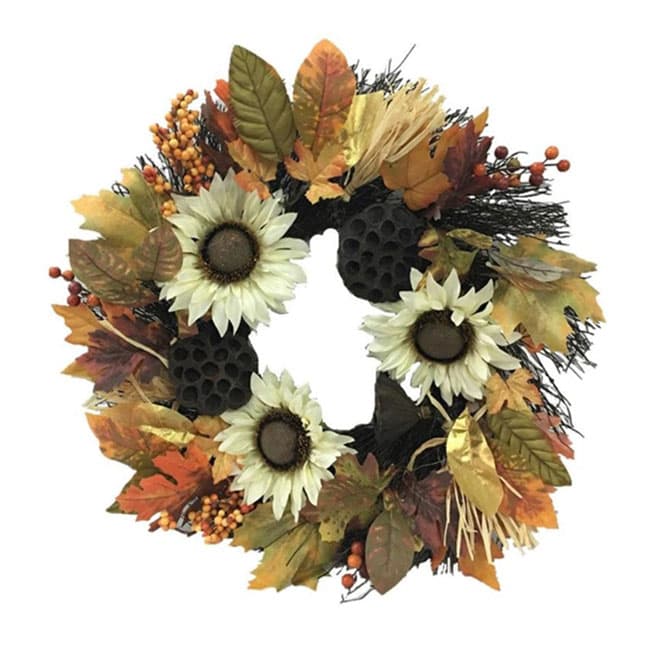 HOLIDAY LIVING Harvest Fall and Halloween Wreath - 22'' LW20-IXJEA089A ...