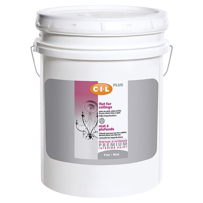 CIL C-I-L Interior Ceiling Paint - 18.9 L - White - Flat 27150.505 | RONA
