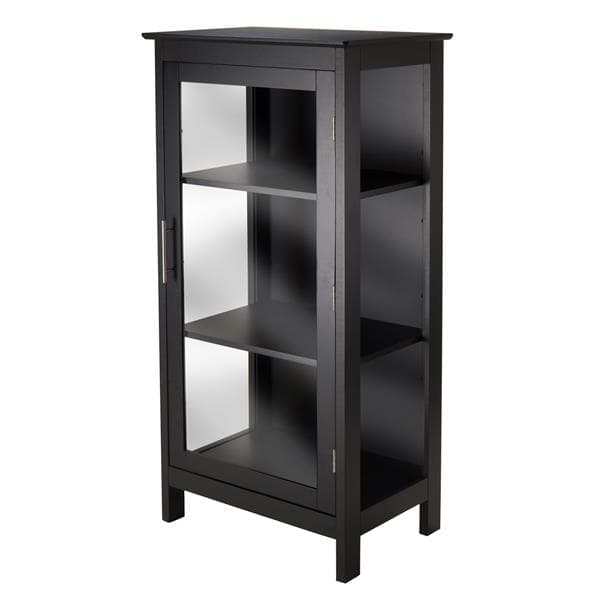 Winsome Wood Poppy Display Cabinet 23.62-in x 47.24-in Black 20523 | RONA