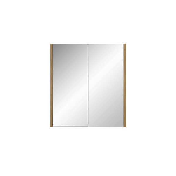 GEF Selena 24 W x 26-in H Surface Mount Rough Oak Medicine Cabinet ...