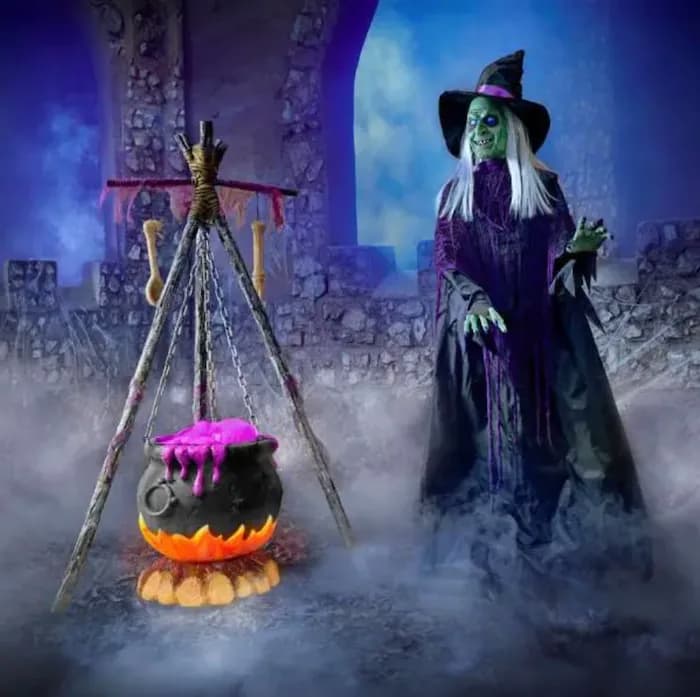 Home Depot Is Selling A 5 ft Bubbling Cauldron With LED Fire For Halloween