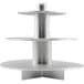 Enjay CS-SILVER 3-Tier Disposable Silver Cupcake Treat Stand