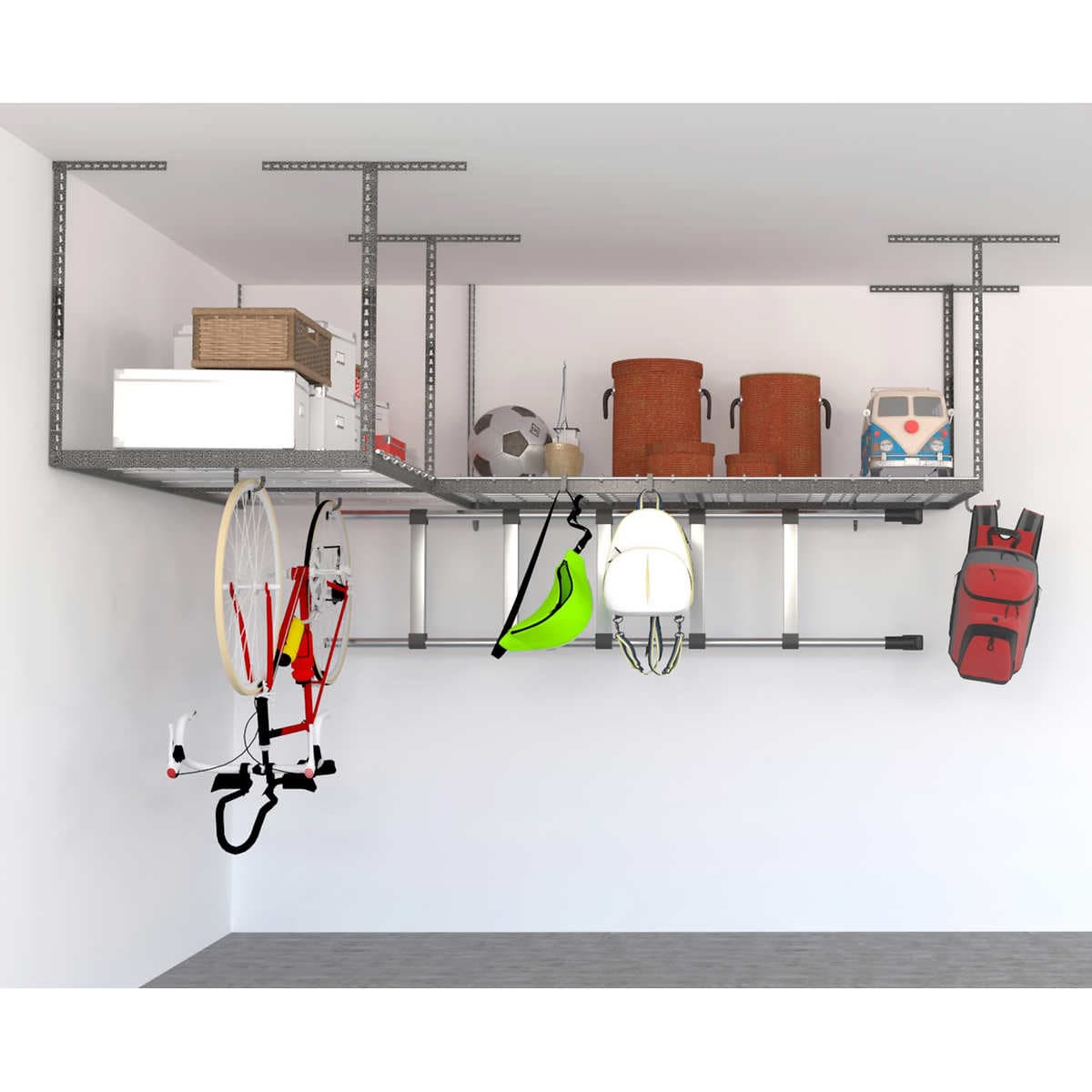 2-rack SafeRacks overhead garage storage combo kit for $240 - Clark Deals