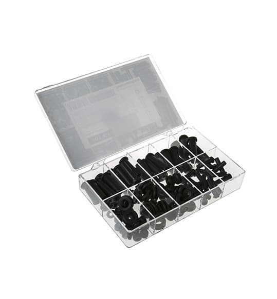 HellermannTyton Black PVC Cable Grommet Kit - Connect Electronics