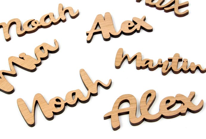 Personalized Small Wooden Name Signs - Stikets