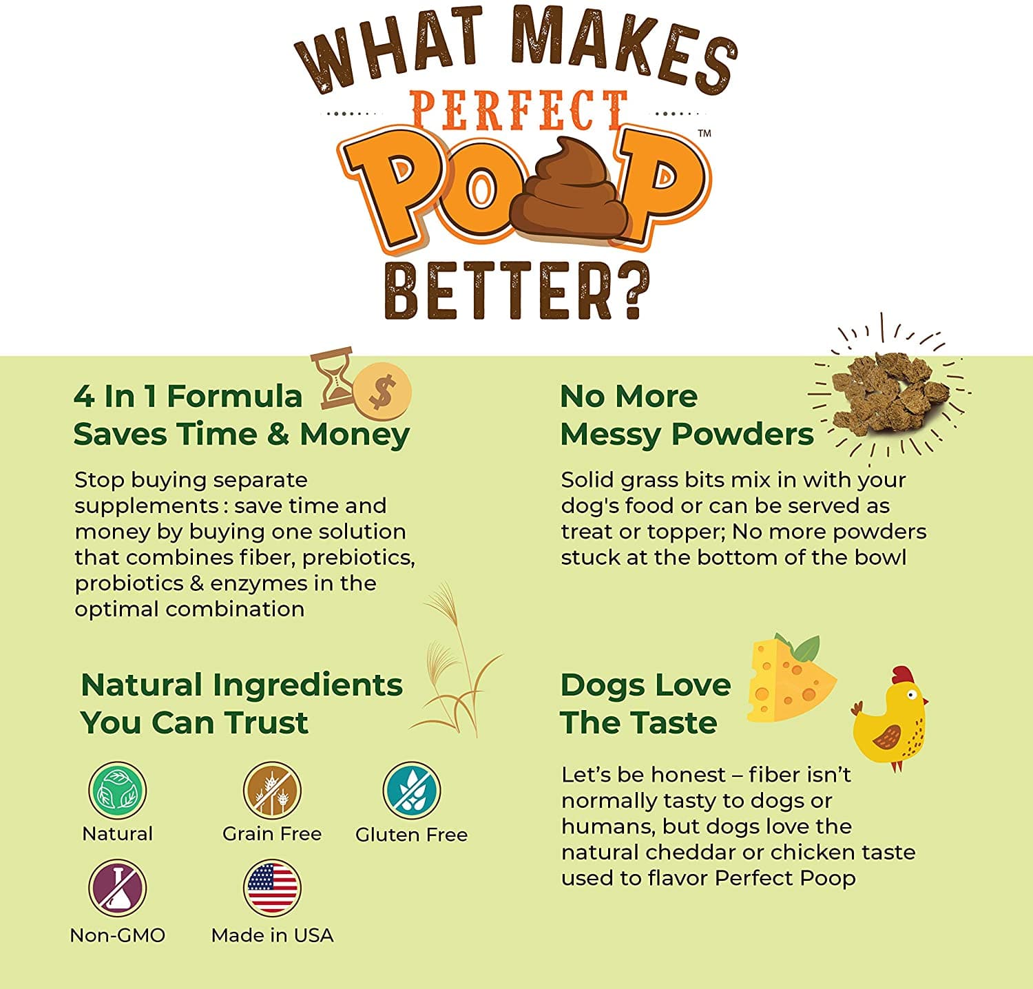 BERNIE'S PERFECT POOP Digestion & General Health Supplement for Dogs ...