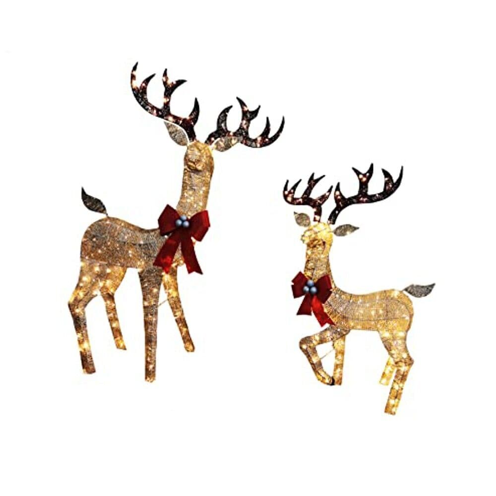 6ft Large Christmas Light Up Reindeer Decoration LED Luxury Outdoor ...