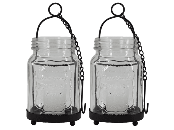 Glass Lantern w/Citronella Candle 2 Pack