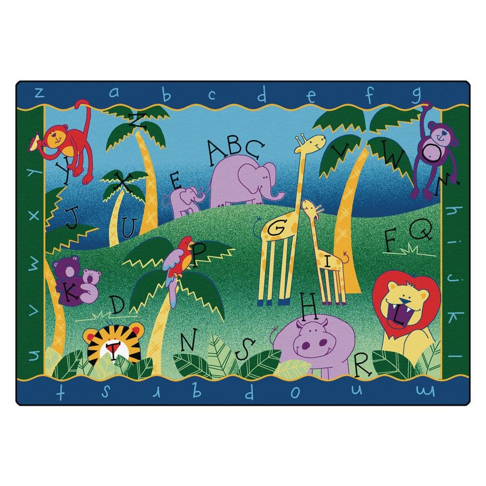 Alphabet Jungle Rectangle Premium Carpet Themed Carpets Carpets ...