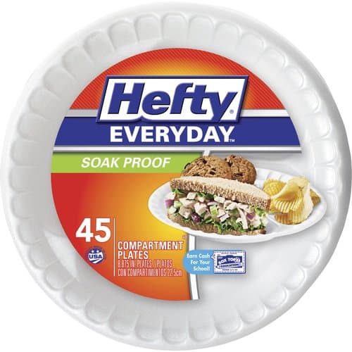 Hefty 3-Compartment Soak Proof Plates - RFPD28845 - Shoplet.com