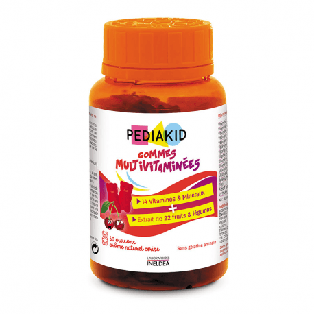 PEDIAKID GOMMES MULTIVITAMINEES 60 CHEWABLE GUMMIES, HELPS TO ...