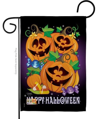 Happy Pumpkins Garden Flag | Halloween Flags | Outdoor Flags