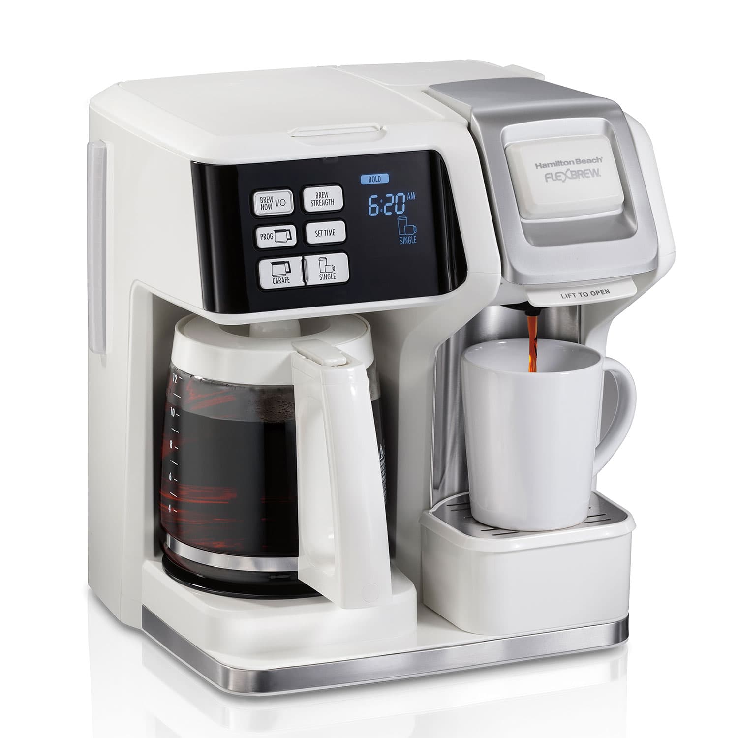 Hamilton Beach FlexBrew® Trio Coffee Maker, White - 49947