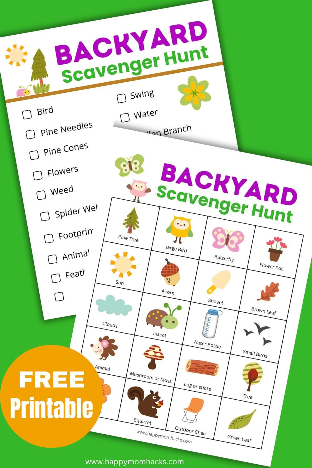 Free Printable Backyard Scavenger Hunt Ideas to Explore Outdoors ...