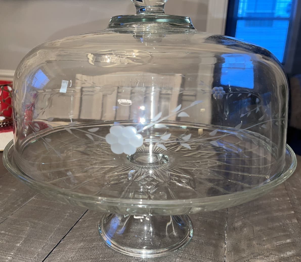 VINTAGE Princess House HERITAGE CRYSTAL Cake Dome & Pedestal Cake Plate ...