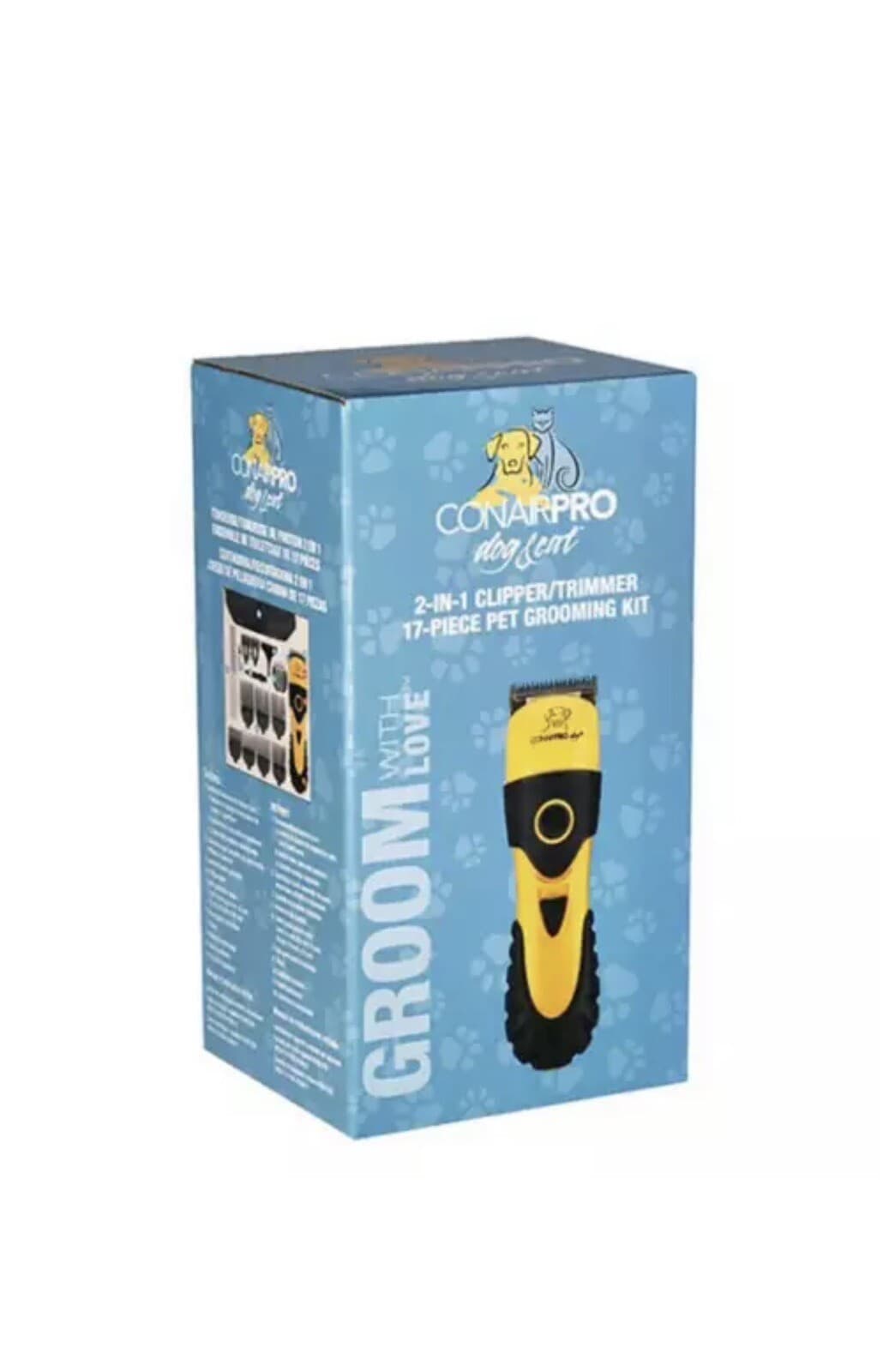 ConairPRO Dog & Cat 2 in 1 Clipper/Trimmer 17-Piece Pet Grooming Kit | eBay