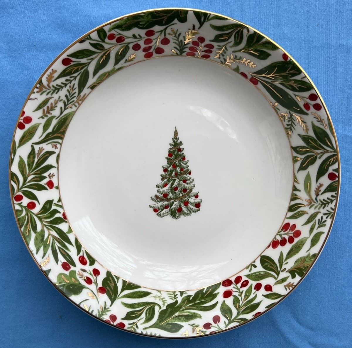 Williams Sonoma Noel Green Christmas Coupe Soup / Salad Bowl New ...