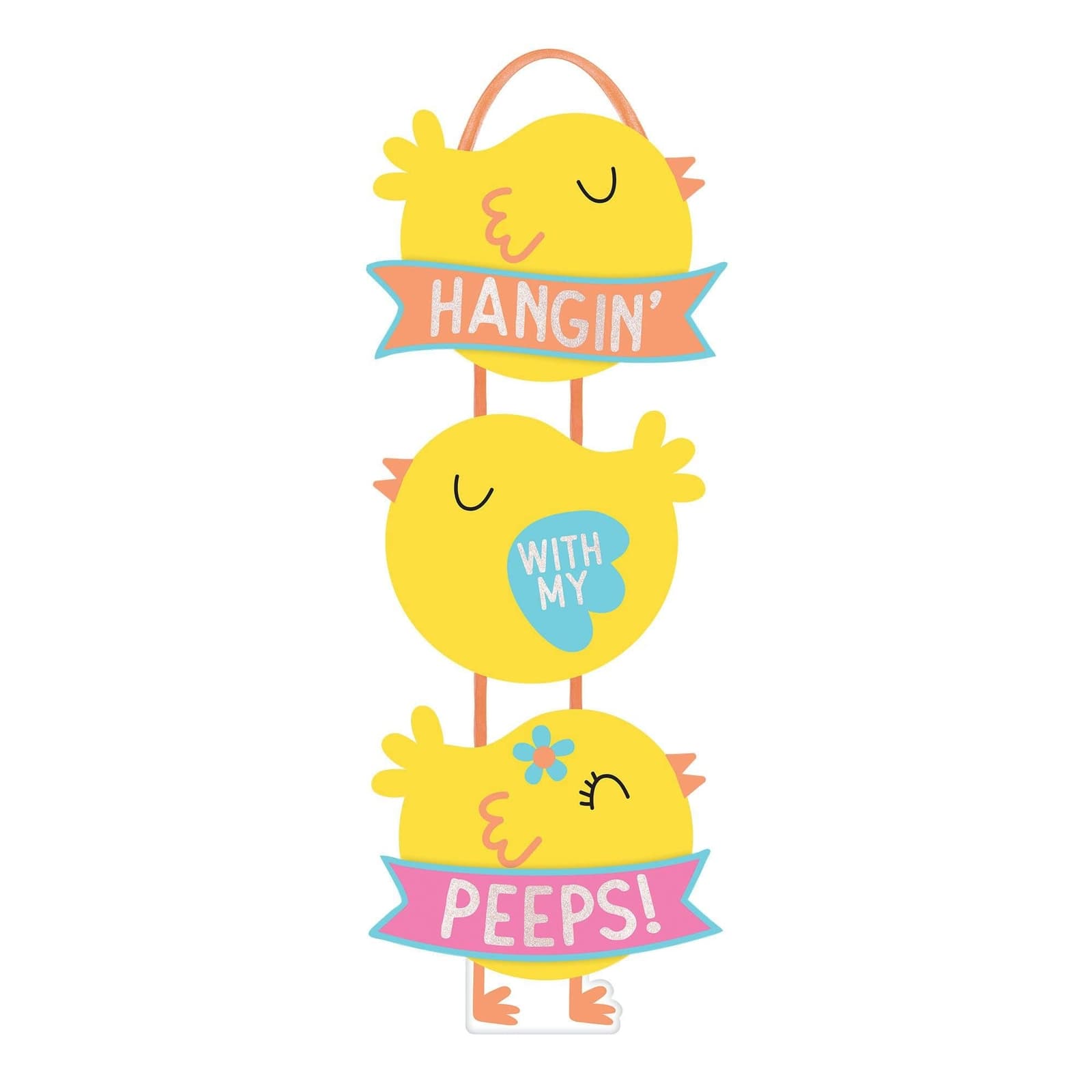 Amscan 243565 Hangin With My Peeps, Easter Chicks Triple Glitter ...