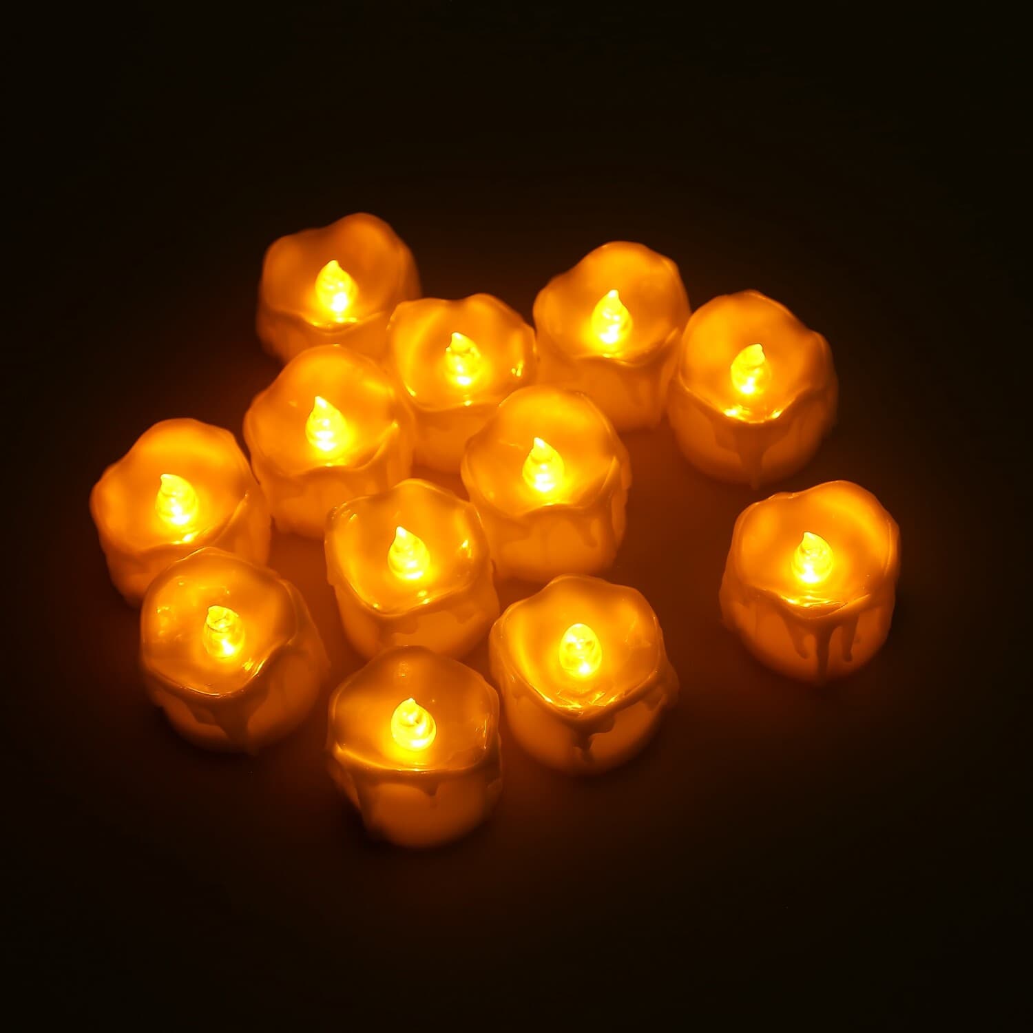 12/24PCS Flameless LED Tea Lights Votive Candles Lamp Decor Battery ...