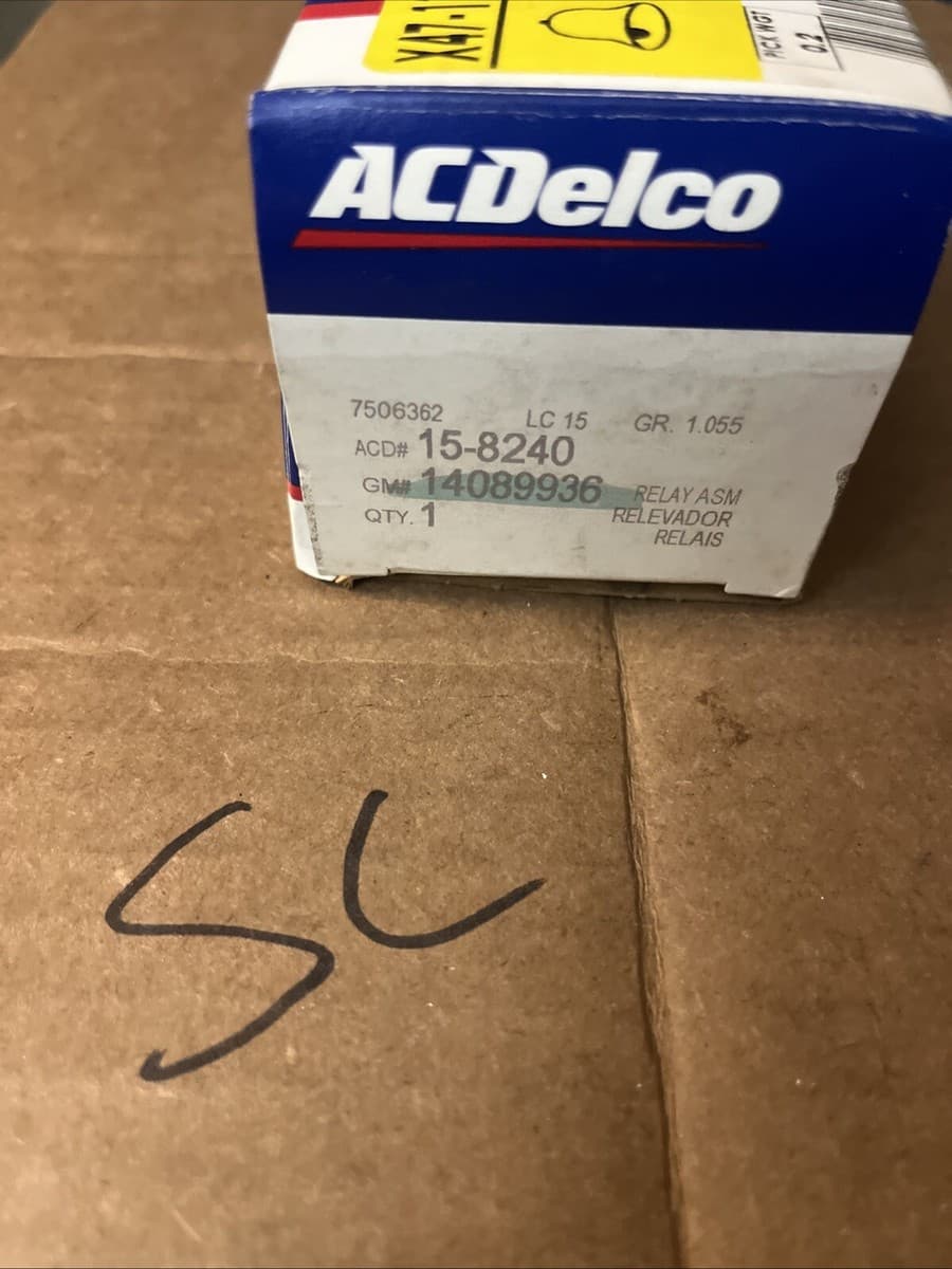 Genuine GM OEM 14089936 ACDelco 15-8240 Relay Daytime Running Lamp ...