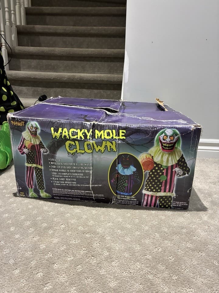 Spirit Halloween 2013 Wacky Mole Clown Halloween Animatronic Prop Rare ...