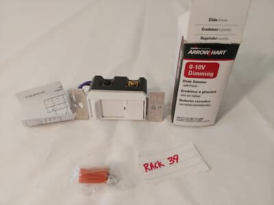Arrow Hart Slide Dimmer-0-10V , 120/277VAC, White, SF 10P-W ...