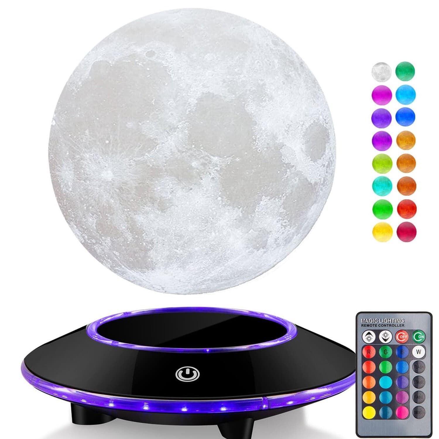 VGAzer Levitating Moon Lamp,Floating and Spinning in Air Freely 16 ...