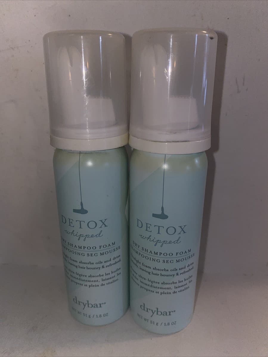 PACK OF 2 Drybar Detox Whipped Dry Shampoo Foam Travel Size 1.8 oz ...