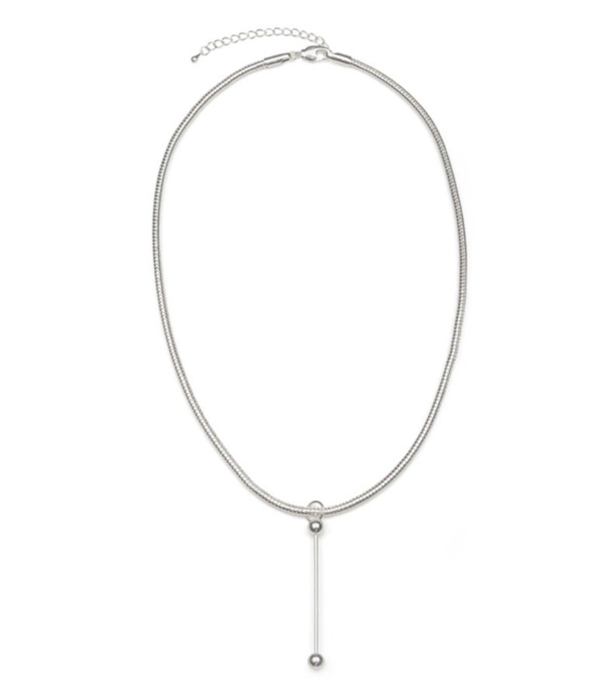 Darice mix and mingle 18" Snake Chain Bead Necklace W/ Pin 1999-2879 ...