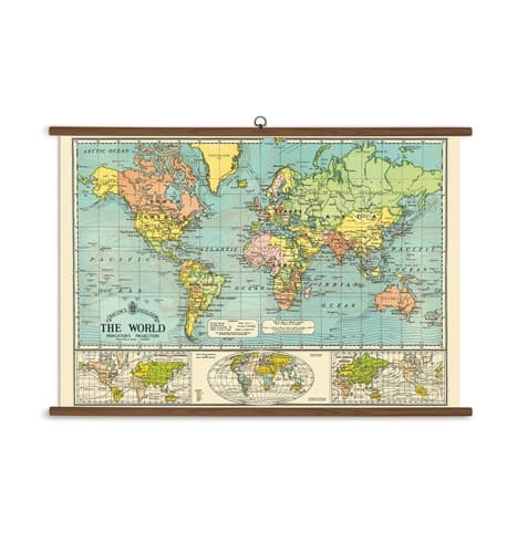 Cavallini Papers World Map Vintage School Chart 9781619928992| eBay