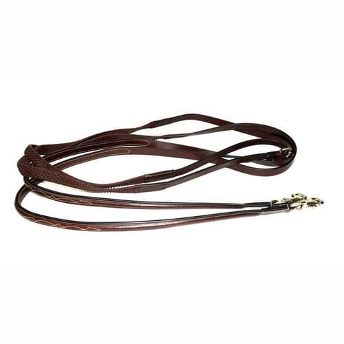 Nunn Finer Bella Donna Soft Grip Draw Reins With Leather 192'' Havana ...