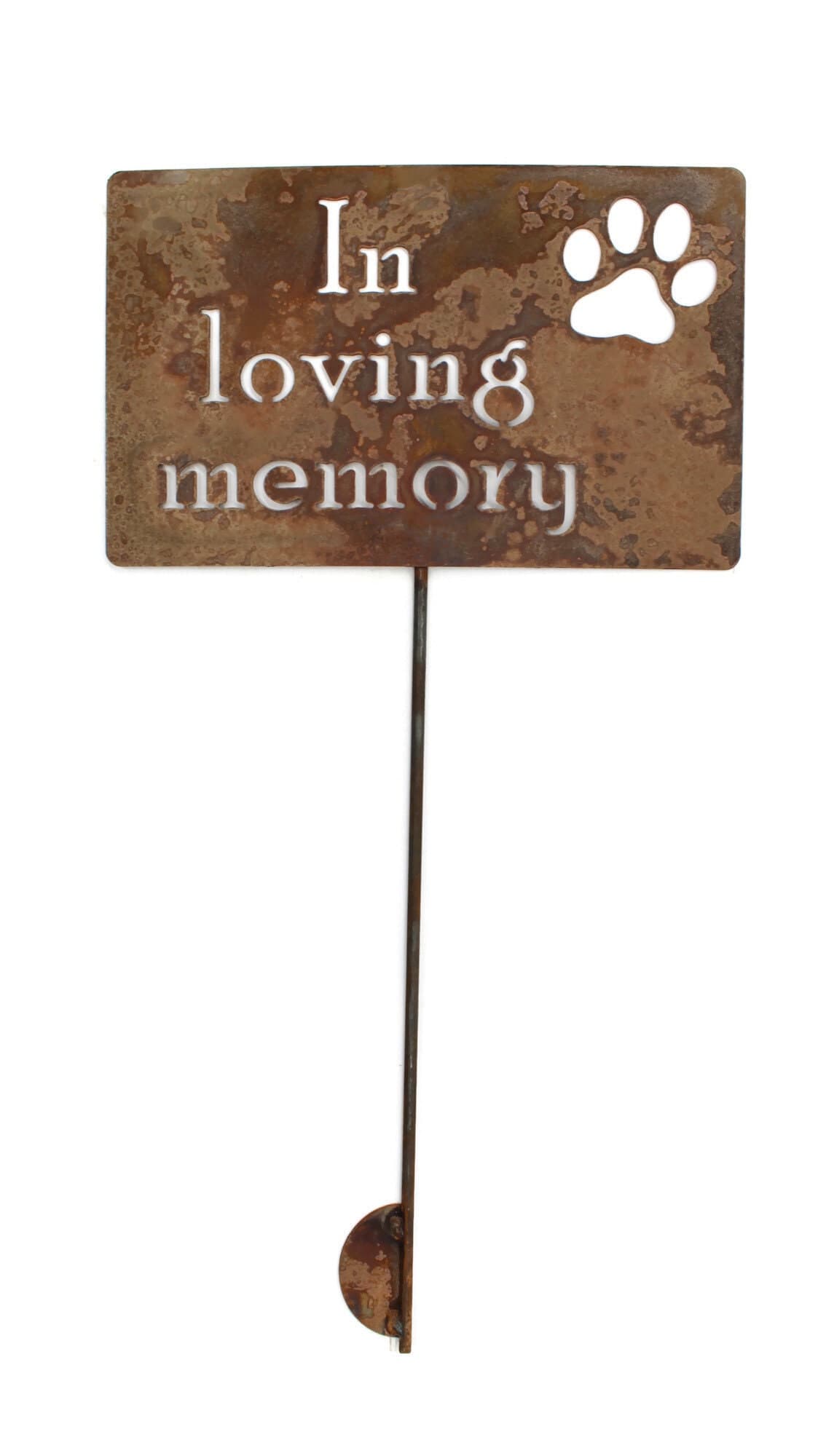 In Loving Memory Pet Memorial Paw Print Custom Metal Garden | Etsy