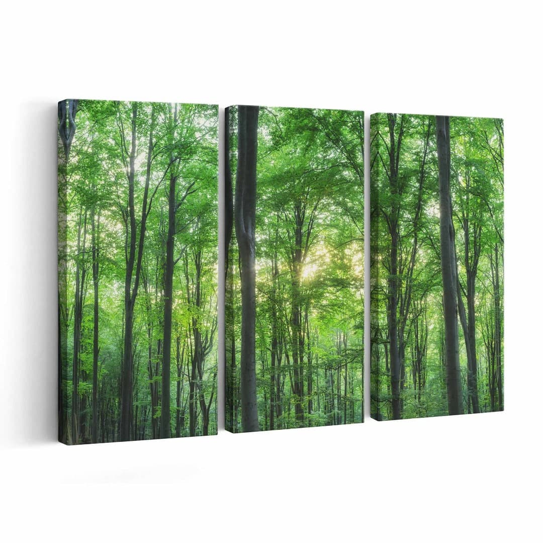 Green Forest Canvas Print Green Forest Wall Art Green - Etsy