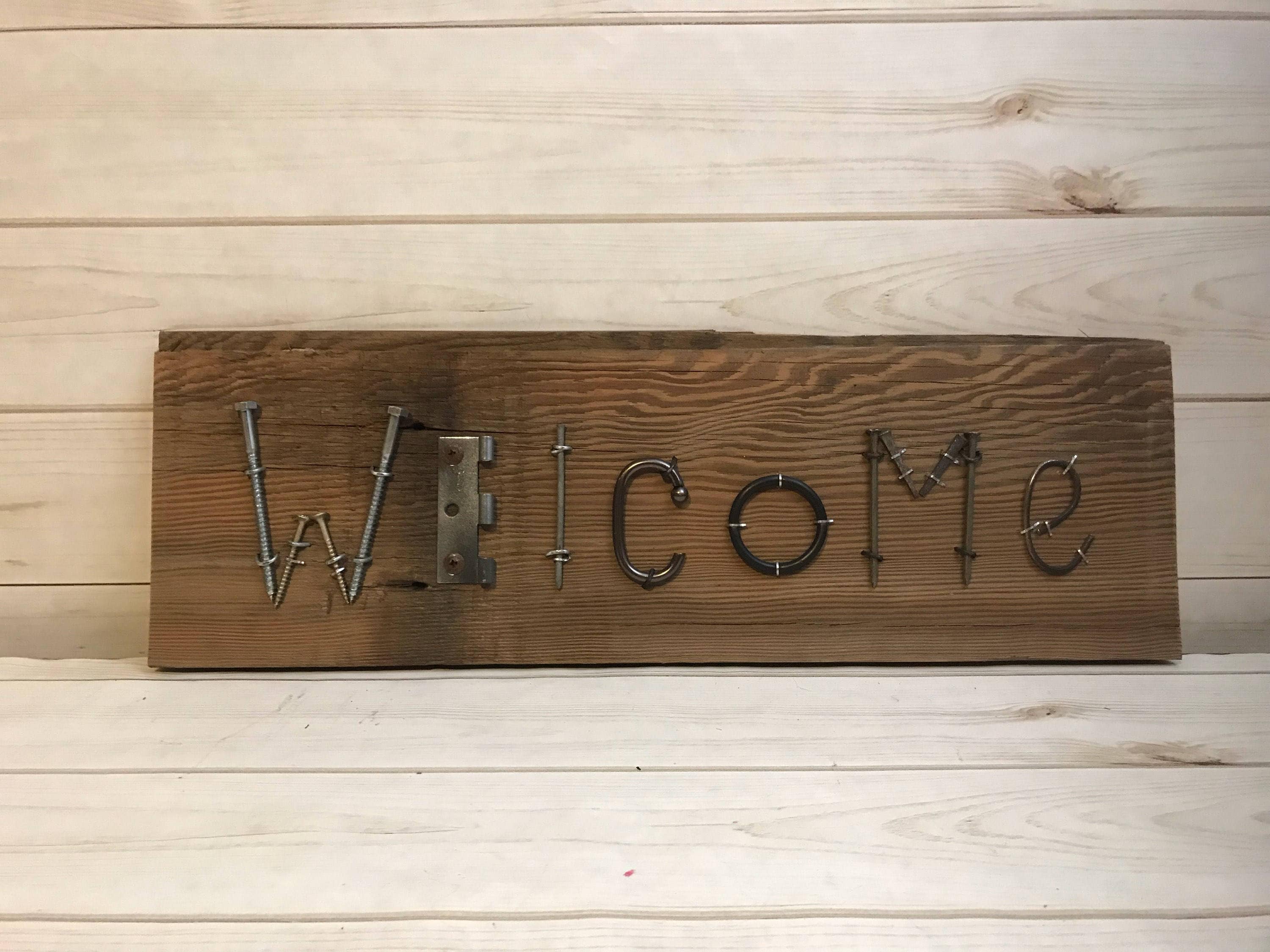 Welcome Sign Reclaimed Wood Welcome Sign Gifts for the Home - Etsy