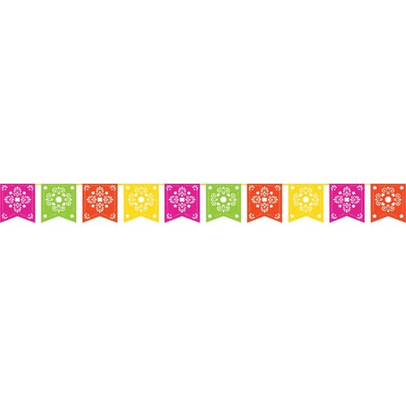 Papel Picado Mexico Mexican Party Banners - 4 Pack Papel Picado Banner ...